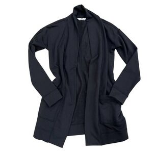 Vineyard Vines Dreamcloth Open‎ Cardigan Women's 2XS Black Long Sleeve Sweater